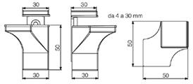REGGIMENSOLA PER VETRO DA 4 A 30mm 54MM CROMO