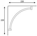 REGGIMENSOLA IN ACCIAIO 220X220mm NICHELSAT