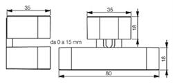 REGGIMENSOLA PER VETRO DA 0 A 15mm 80MM CROMSAT
