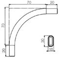 REGGITUBO ANGOLARE 30X15 CROMATO