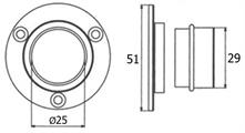 REGGITUBO TONDO SMONTABILE 25 CROMATO