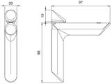 REGGIMENSOLA PER LEGNO O VETRO 97mm CROMSAT