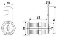 SERRATURA CON LEVETTA 19 X 15MM CROMATA - CIFRATURA UNICA
