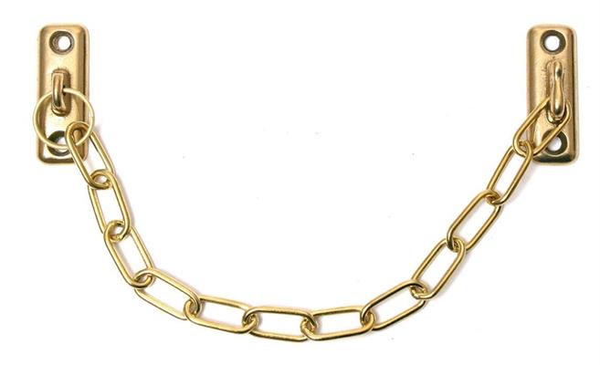 CATENELLA FERMAPORTE IN OTTONE 37X13 BRONZATA