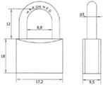 LUCCHETTO IN OTTONE MM.15
