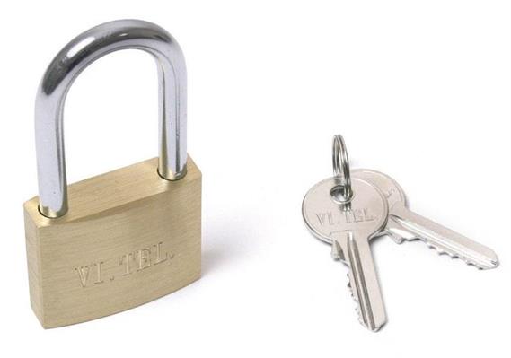 LUCCHETTO IN OTTONE ARCO LUNGO MM.50