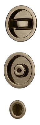 KIT TONDO IN ZAMA PER PORTE SCORREVOLI DA 45 A 50 BRONZATO
