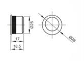 KIT TONDO IN ZAMA PER PORTE SCORREVOLI DA 45 A 50 BRONZATO