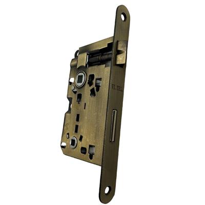 SERRATURA BORDO TONDO DOPPIO QUADRO ENT.50 DIST.70 BRONZATA