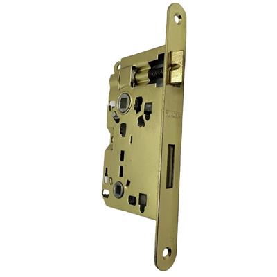 SERRATURA BORDO TONDO DOPPIO QUADRO ENT.50 DIST.70 ORO