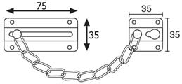 CATENELLA IN FERRO PER PORTE 35X75 ORO