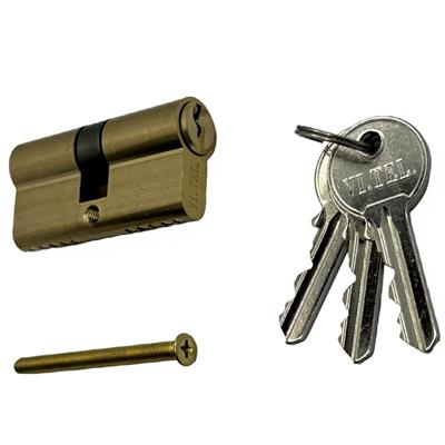 CILINDRO OTTONE 3 CHIAVI MM.80 (40+40) ORO