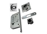 KIT QUADRO IN ZAMA P/PORTE SCORREVOLI C/SERRATURA CROMO