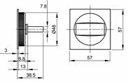 KIT QUADRO IN ZAMA P/PORTE SCORREVOLI C/SERRATURA CROMO