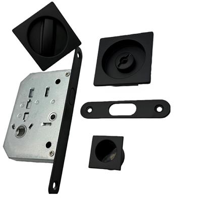 KIT QUADRO IN ZAMA P/PORTE SCORREVOLI C/SERRATURA NERO
