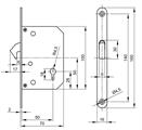 KIT TONDO CON CHIAVE PER PORTE SCORREVOLI CROMO