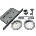 KIT TONDO CON CHIAVE PER PORTE SCORREVOLI NERO