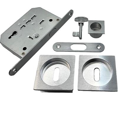 KIT QUADRO CON CHIAVE PER PORTE SCORREVOLI NERO