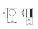 KIT QUADRO CON CHIAVE PER PORTE SCORREVOLI NERO