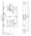 SERRATURA SCR. IN NYLON CENTR. ENT.50 DIST.85 F/CILINDRO ORO
