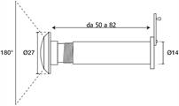 SPIONCINO IN ALLUMINIO MM.50-80 14 BRONZO ANODIZZATO