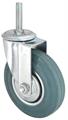 RUOTA IND.IN GOMMA GRIGIA MM 125 C/PERNO M12x45