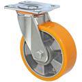 RUOTA PES.IN PU E ALLUMINIO D/CUSC MM 200 C/PIASTRA GIREVOLE