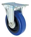 RUOTA IND.IN GOMMA ELASTICA BLU MM 100 C/PIASTRA FISSA