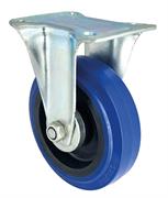 RUOTA IND.IN GOMMA ELASTICA BLU MM 160 C/PIASTRA FISSA