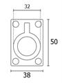 MANIGLIA AD ANELLO 32MM BIANCA