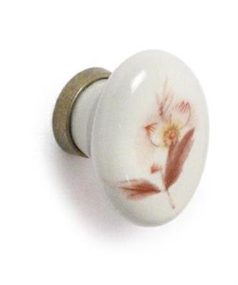 POMOLO OVALE IN CERAMICA SENZA DECORO 35X25 AVORIO