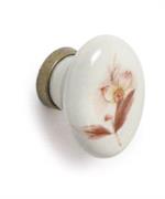 POMOLO OVALE IN CERAMICA SENZA DECORO 35X25 AVORIO
