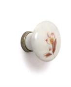 POMOLO TONDO IN CERAMICA SENZA DECORO 32MM AVORIO