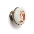 POMOLO TONDO IN CERAMICA SENZA DECORO 30MM AVORIO