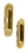 MANIGLIA OVALE IN OTTONE CON E SENZA FORO 125*38 ORO