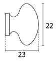 POMOLO IN LEGNO 22 NOCE