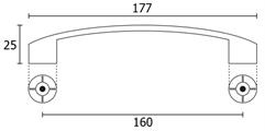 MANIGLIA IN ZAMA 160MM NICHELSAT