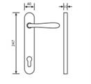 MANIGLIA SERIE AMALFI C/PLACCA ZAMA FORO CILINDRO BRONZ